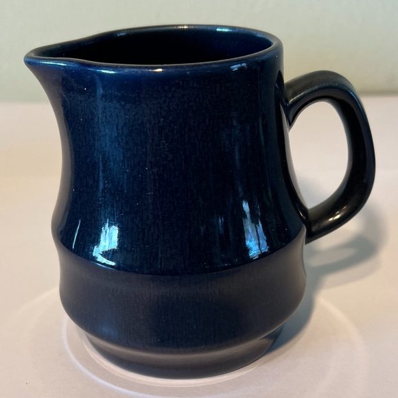 Cobalt Blue Stoneware Creamer & Covered Sugar Bowl Set ~ Made in Japan - Picture 3 of 9